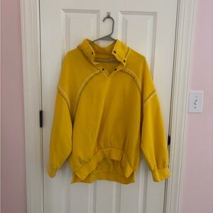 Free People Yellow Pullover Sweatshirt
